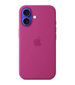 iPhone 16 Plus Silicone Case with MS - Fuchsia