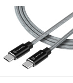 Tactical Fast Rope Aramid Cable USB-C/USB-C 100W 20V/5A 2m Grey