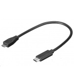 PREMIUMCORD Adaptér USB 3.1 C/male - USB 2.0 Micro-B/male, 0,2m