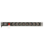 Gembird PDU 8 zásuvek, C14, 1U, 10 A, 3m