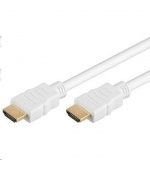 PremiumCord HDMI High Speed + Ethernet kabel,bílý, zlacené konektory, 2m