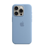 iPhone 15 Pro Silicone Case with MS - Winter Blue