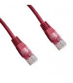 DATACOM patch cord UTP cat5e 0,5M červený