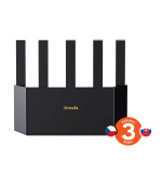 Tenda TX12L Pro AX3000 WiFi 6 Mesh Router, 1x GWAN, 3x GLAN, IPv6, 5x 6dBi, WPA 3, CZ app