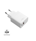 FIXED nabíječka USB-C/USB, PD+QC 3.0, 20W, bílá