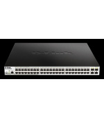 D-Link DGS-1210-52MP/ME/E 48-Port 10/100/1000BASE-T PoE + 4-Port 1 Gbps SFP Ports Metro Ethernet