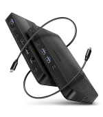 AXAGON HMC-U4, USB4 40Gbps dock, 3x USB-A, 2x USB-C, HDMI & DP 8K/30Hz, RJ-45, SD/mSD, audio, PD 100W, kabel USB-C 80cm