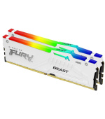 KINGSTON DIMM DDR5 64GB (Kit of 2) 5200MT/s CL40 FURY Beast Bílá RGB XMP