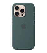 iPhone 16 Pro Max Silicone Case with MS - Lake Gre