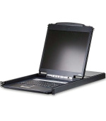 CL1316 ATEN 16-port KVM PS/2+USB, OSD, rack, 19" LCD, touchpad, klávesnice  KVM přepínač s integrovanou klávesnicí, touchpadem a LCD 19" ve skladném vysouvacím šuplíku. Vhodný do serverové místnosti, kde Vám ušetří místo. Ke KVM přepínači je možno připojit až 16 PC s rozhraním USB nebo PS/2, je montovatelný do racku. Možnost přepínač ovládat tlačítek, klávesovou zkratkou nebo přes vestavěné OSD menu.  - vestavěný 16 port KVM přepínač - vestavěný LCD 19" - kompletní klávesnice, touchpad - rozlišení LCD až 1280x1024@75 DDC2B - možnost připojit/odpojit PC bez restartu přepínače - není třeba software - přepínání pomocí hot key, tlačítka, OSD menu - auto scan mod pro zjištění připojených PC - kaskádovatelný - signalizace stavu pomocí několika LED diod - možnost připojit počítače po USB i PS/2 (řeší se kabely) - Broadcast mod - operace se realizuje na všech připojených PC najednou - včetně úchytů do racku 19" - dvou úrovňová ochrana heslem - podpora systémů Windows/Mac/Linux/Sun - černá barva  Specifikace: konektory pro vstup sdružený 15p Canon třířadý Female (je třeba použít sdružený kabel!)  Vhodné kabely: USB 2L-5202U 2L-5203U 2L-5206U  PS/2 2L-5202P 2L-5203P 2L-5206P  V balení: 1ks CL1316 KVM přepínač s držákem do racku 1ks  napájecí kabel 2ks sady kabelů KVM pro připojení počítače 1ks Firmware Upgrade kabel 1ks Rychlý návod