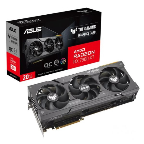 ASUS VGA AMD Radeon TUF Gaming RX 7900 XT OC Edition 20GB GDDR6, RX 7900 XT, 20GB GDDR6, 3xDP, 1xHDMI