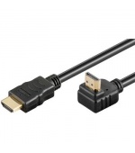 PremiumCord Kabel HDMI+Ethernet, zlac., 90°, 1m