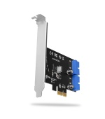 AXAGON PCEU-034VL, PCIe řadič, 2x interní 19-pin USB 3.2 Gen 1 port, 5 Gbps, SP & LP