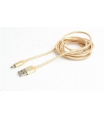 GEMBIRD Kabel USB A Male/Micro B Male 2.0, 1,8m, opletený, zlatý, blister