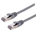 Kabel C-TECH patchcord Cat6a, S/FTP, šedý, 2m