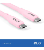 Club3D Kabel USB-C 4.0, 20Gbps, 4K60Hz, PD 240W, 2m, růžová