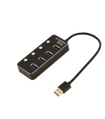 GEMBIRD hub, 4-port USB 3.1 (Gen 1) hub s vypínači