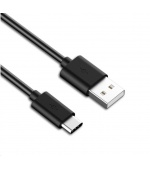 PremiumCord Kabel USB 3.1 C/M - USB 2.0 A/M, rychlé nabíjení proudem 3A, 10cm, černá