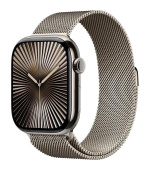 Apple Watch Series 10 GPS + Cellular 46mm Natural Titanium Case with Natural Milanese Loop - M/L