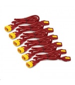 APC Power Cord Kit (6 ea), Locking, C13 TO C14, 0.6m, Red