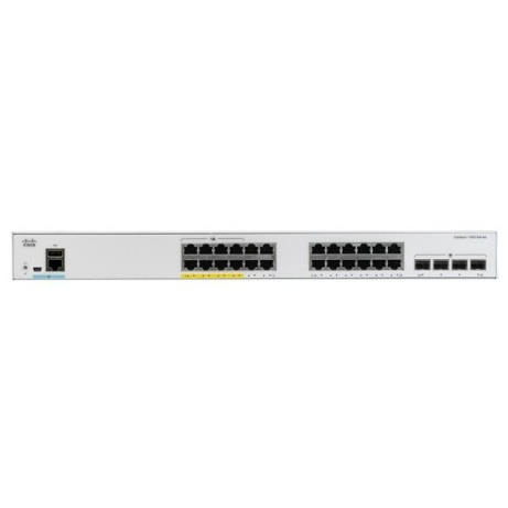 Catalyst C1000-24P-4G-L, 24x 10/100/1000 Ethernet PoE+ ports and 195W PoE budget, 4x 1G SFP uplinks