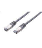 Kabel C-TECH patchcord Cat5e, FTP, šedý, 10m