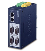 PLANET IMG-2400T Průmyslová brána, MODBUS, 4x RS-232/422/485 na IP, 2x RJ-45 10/100Base-TX, -40 až +75°C, DC12-48V, IP40