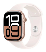 Apple Watch Series 10 GPS 42mm Rose Gold Aluminium Case with Light Blush Sport Band - S/M