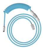 HyperX USB-C Coiled Cable Light Blue-White - Příslušenství ke klávesnici