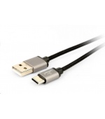 GEMBIRD Kabel USB na USB-C kabel (AM/CM), 1,8m, opletený, černý, blister