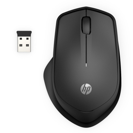 HP 285 Silent Wireless Mouse/Kancelářská/Optická/Pro praváky/1 200 DPI/Bezdrátová USB/Černá