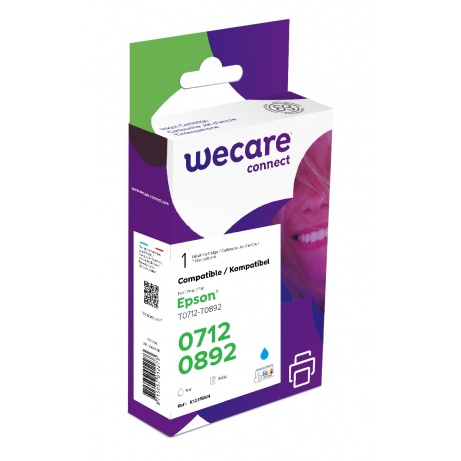 WECARE ARMOR ink kompatibilní s EPSON C13T07124012,modrá/cyan pigm.