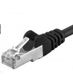 PREMIUMCORD Patch kabel CAT6a S-FTP, RJ45-RJ45, AWG 26/7 1,5m černá