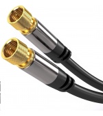 PREMIUMCORD kabel, satelitní anténní F male - F male (135 dB) 4x stíněný 3m