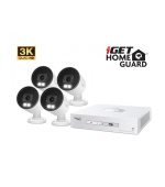 iGET HOMEGUARD HGDVK83304 - CCTV kamerový systém 3K DVR 8CH + 4x kamera s LED a zvukem