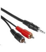 PREMIUMCORD Kabel audio 3,5mm Jack - 2x Cinch 10m (M/M, stereo)