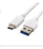 C-TECH kabel USB 3.0 AM na USB-C kabel (AM/CM), 2m, bílý