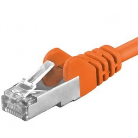 Premiumcord Patch kabel CAT6a S-FTP, RJ45-RJ45, AWG 26/7 0,25m oranžová