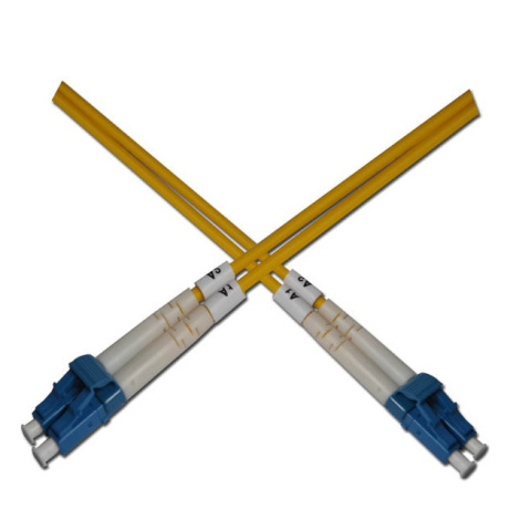 Optický patchkabel duplexní, LC-LC 9/125um SM,0,25m, OS2