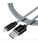 Tactical Fast Rope Aramid Cable USB-A/Lightning MFi 1m Grey