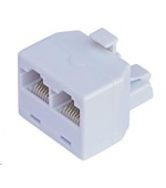 Rozdvojka RJ45, 1x8p8c/2x8p8c - telefonní