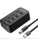 PremiumCord USB 3.2 Superspeed HUB 4-portový s vypínači portů