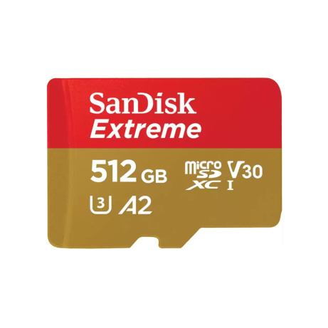 SanDisk Extreme/micro SDXC/512GB/UHS-I U3 / Class 10/+ Adaptér