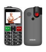 EVOLVEO EasyPhone FL, mobilní telefon pro seniory s nabíjecím stojánkem, stříbrná