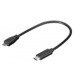 PremiumCord adaptér USB-C - microUSB 2.0, 0,2m