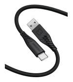 DATOVÝ KABEL SWISSTEN SOFT SILICONE USB / USB-C 1,5 M 60W ČERNÝ