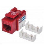 Intellinet Cat6 Keystone Jack, UTP, Red, Punch-down