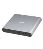 ATEN 2-Port USB-C Gen 1 Dock Switch with Power Pass-through