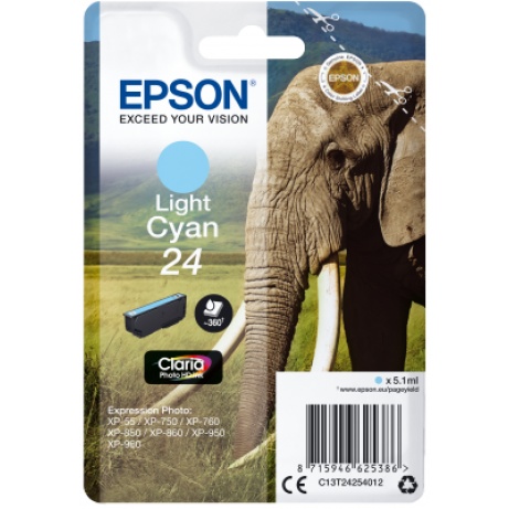 Epson Singlepack Light Cyan 24 Claria Photo HD Ink