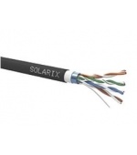 Instalační kabel Solarix venkovní FTP, Cat5E, drát, PVC+PE, dvojitý plášť, cívka 305m SXKD-5E-FTP-PVC+PE